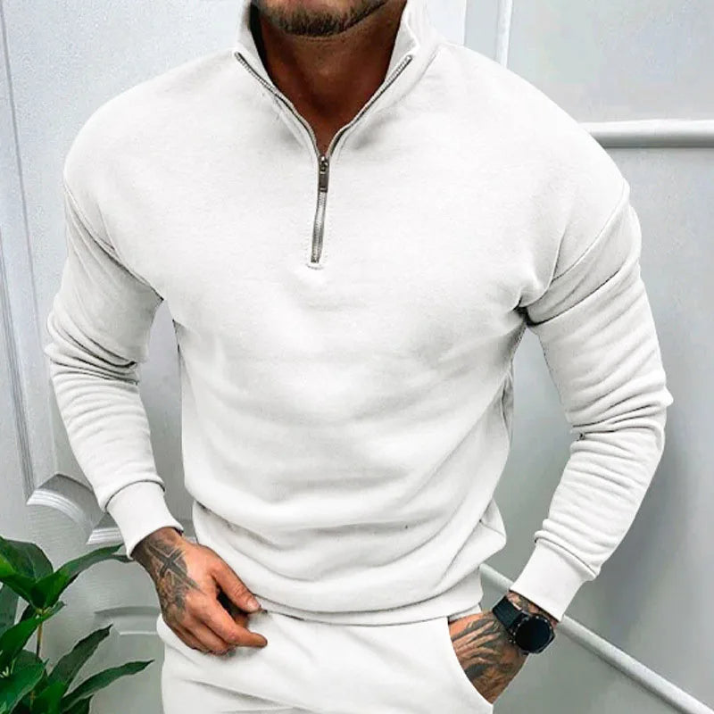 Mathieu Lambert® | Half-Zip Sweater - Weiß