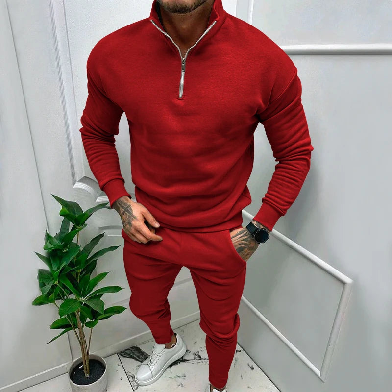 Mathieu Lambert® | Half-Zip Sweater - Rot